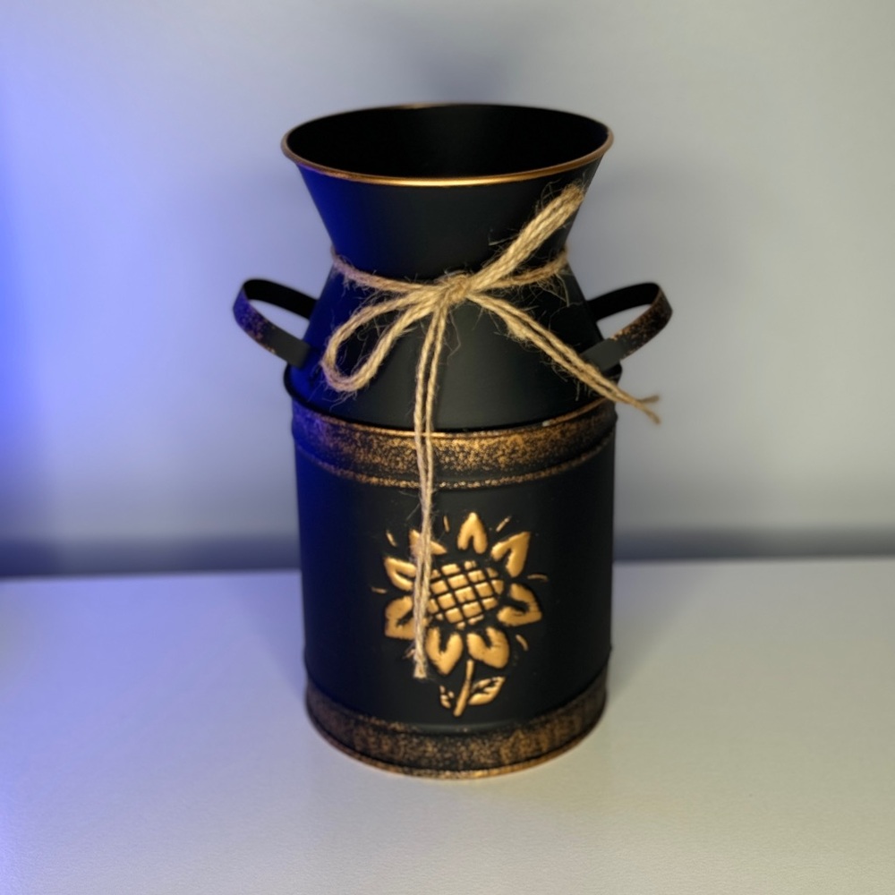 Rustic galvanized goal vase